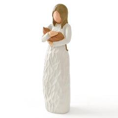 Cuayaes figurine-memorial-orange: souvenir réconfortant pour les amoureux des chats.