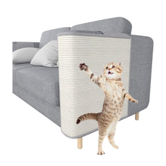 Cudmia Griffoir Chat Canapé Sisal Naturel: protège meubles et offre griffage satisfaisant.