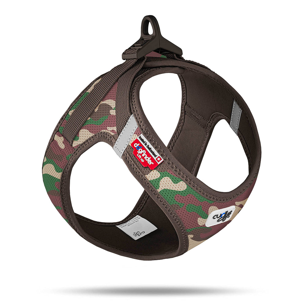Harnais Curli Vest avec fermeture auto-agrippante et mesh air-mesh, confort léger pour balades quotidiennes.