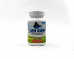 CushAway, etiquette produit montrant lignanes et mélatonine.