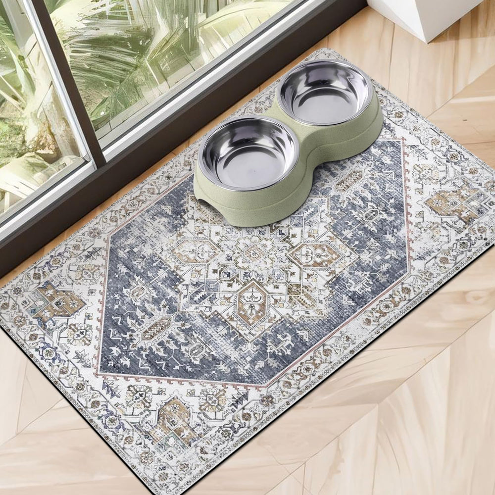 Cuslnox tapis absorbant pour nourriture de chien, évite les flaques et sèche rapidement