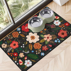 Cuslnox tapis-nourriture-chien-absorbant: absorption rapide des éclaboussures sous la gamelle.