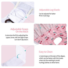 CuteBone couches-chien-femelle velcro facile pour mise en place rapide