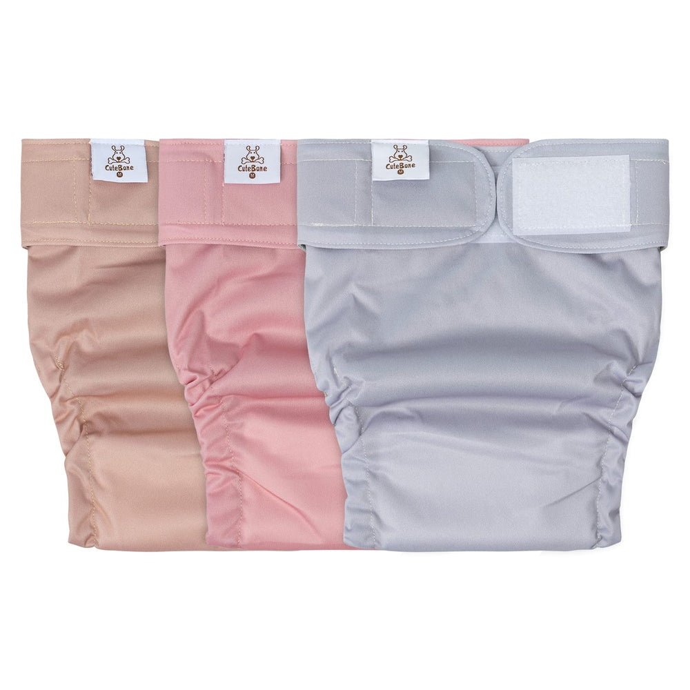 CuteBone couches lavables pour chien femelle sans queue, vue avant, prêt pour l’entraînement propre.