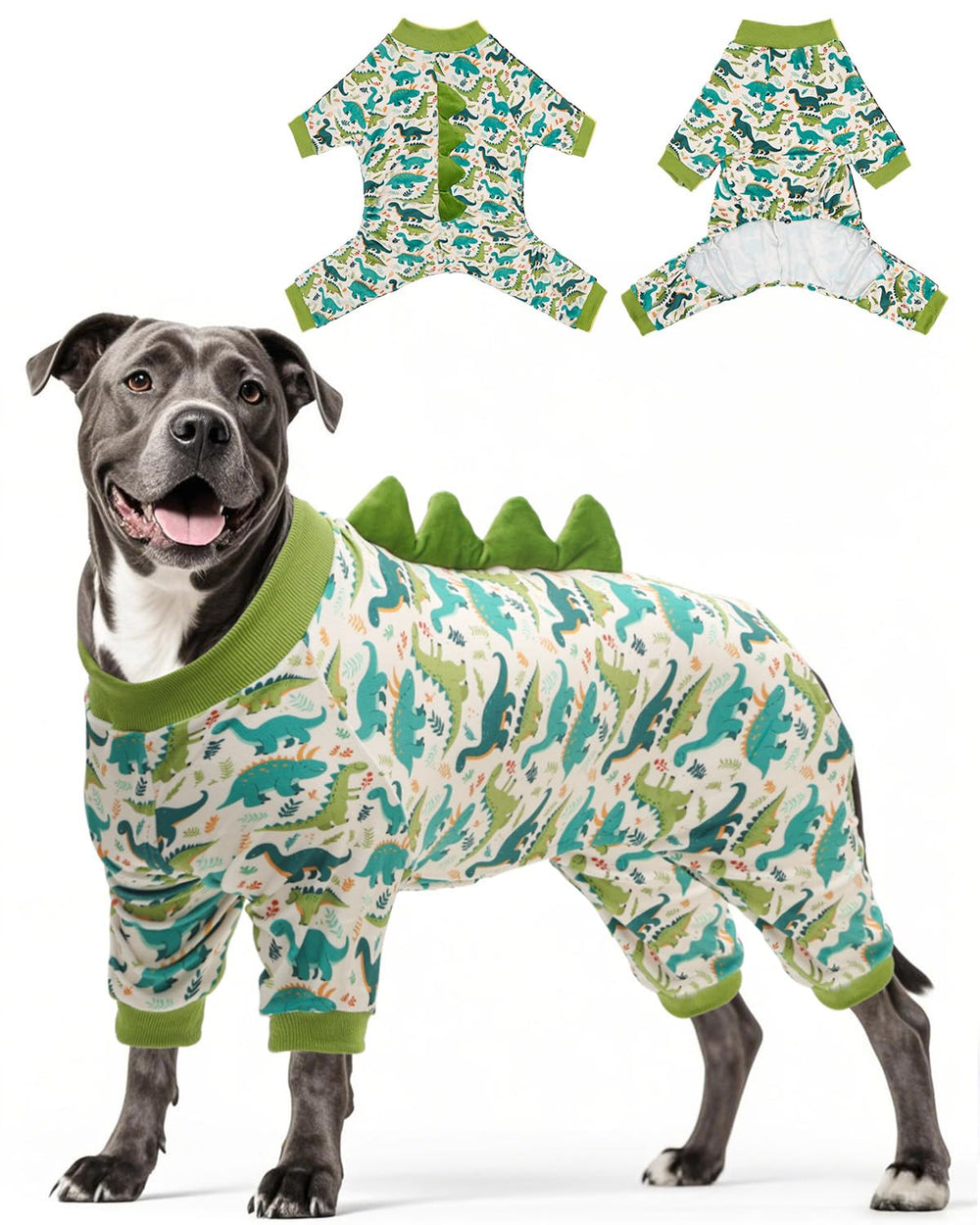 CuteBone dino-pyjama velours cristal: confort doux et liberté de mouvement.