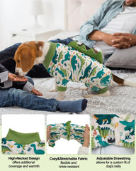 CuteBone dinosaure-pyjama-chien-dos-cornes: style amusant et ajustement sûr.