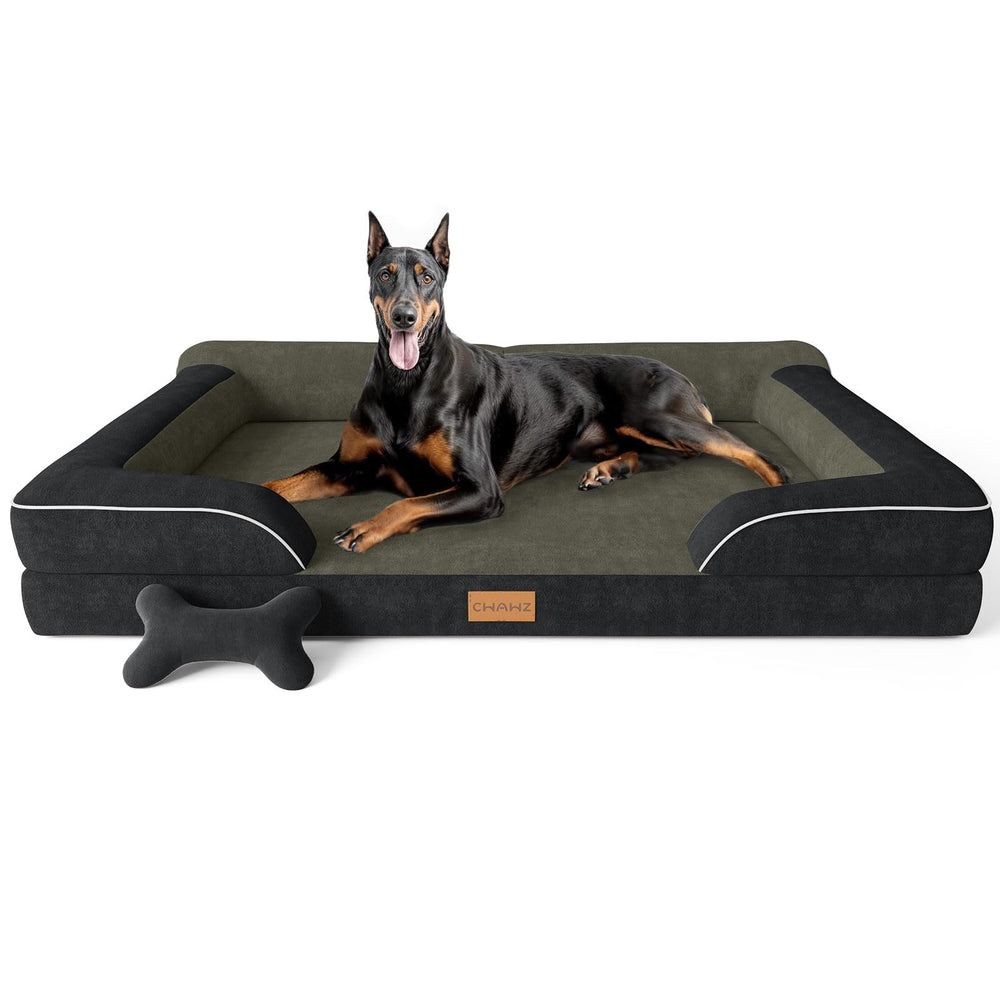 CWAWZ XXL lit chien orthopedique mousse pour soutien articulations et repos confortable.