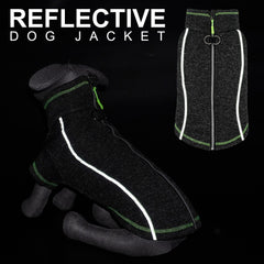 Manteau cyeollo chien avec bande réfléchissante — visibilité nocturne renforcée.