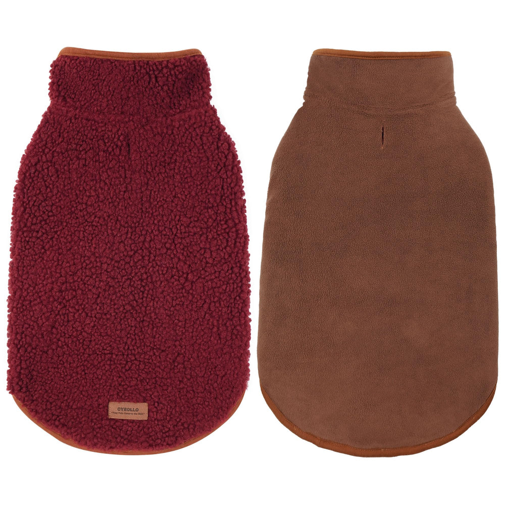 Manteau pour chien cyeollo chaud en sherpa, vue avant, douceur immédiate pour l'hiver
