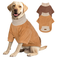 Pull chien cyeollo 3xl kaki vue avant chaleur confortable.