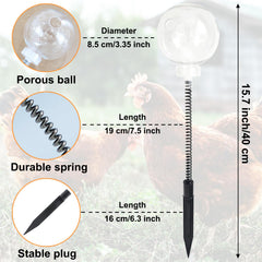 CYG&CL ensemble-deux-jouets poules, enrichissement pour poulailler.