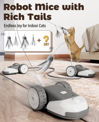CYROS 3-en-1 plumes pendantes pour chats, plaire et encourager le jeu libre.