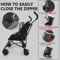 CYUmail Poussette durable en acier et oxford imperméable pour petits chiens jusqu’à 6,8 kg