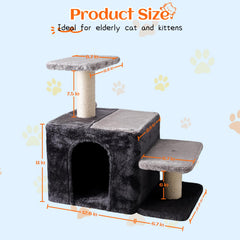Czoynife-escaliers-interieurs-pour-chat design compact et pratique pour petits espaces.