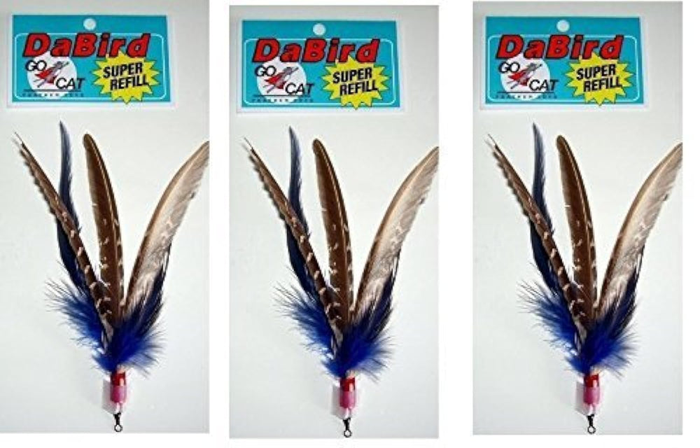 Da Bird GoCat SUPER plume de rechange, ensemble de 3, pour mouvement captivant pendant le jeu.