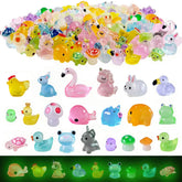 Dabshuyikk animaux miniatures en résine lumineuse pour décor féerique du jardin.