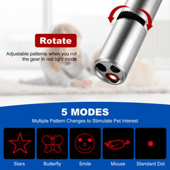 Damflew pointeur laser USB rechargeable, sessions prolongées sans piles