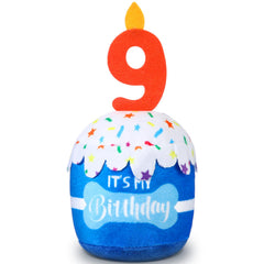 Dansydaisy gâteau-anniversaire-chien bleu, décor festif et ludique pour anniversaire canin.