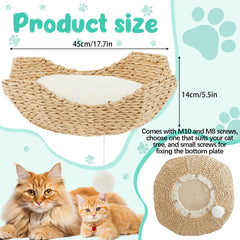 Nid chat osier Dansydaisy diametre 45 cm, espace confortable pour chats.
