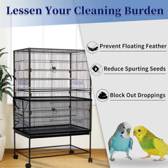 Daoeny jupe-cage noire: garde-graines efficace pour garder le sol propre.