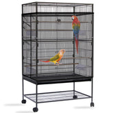Daoeny attrape-graines pour cage oiseaux noir: couverture complète et réduction des graines au sol