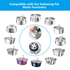 Daoxuan filtre pour fontaine chat 4 L inox offre eau plus fraîche.