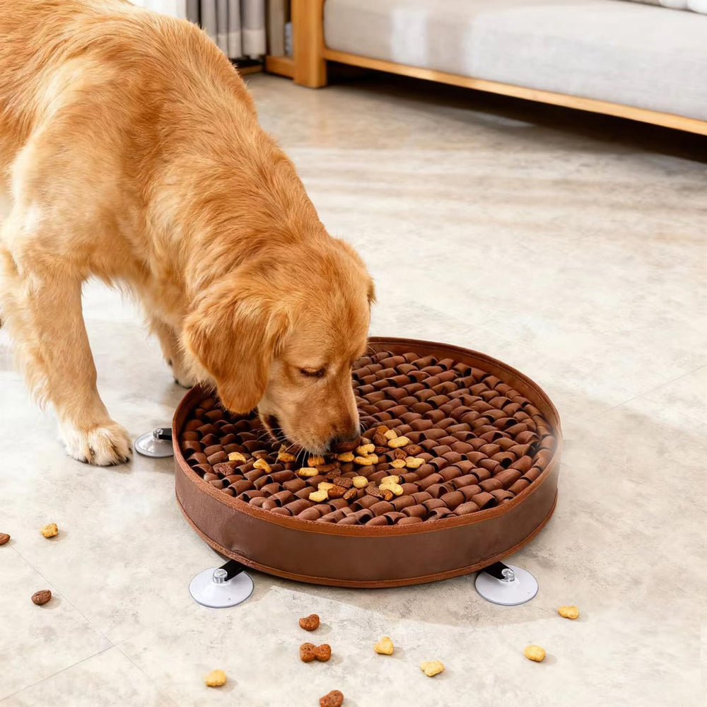 DasTior Snuffle Mat pour chien grand, 20 pouces, marron, stimule l’odorat pendant le jeu