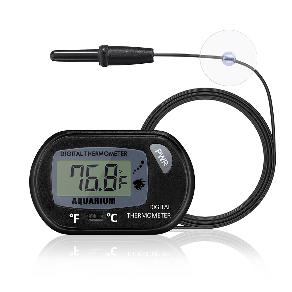 DaToo Thermomètre d'aquarium avec grand écran LCD pour lire facilement la température.