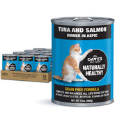 Dave's Pet Food – pâtée thon-saumon en aspic, boîte prête à servir pour le chat.