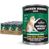Dave's Pet Food Pâté chat poulet sans gluten, pack 12, pratique pour l'alimentation