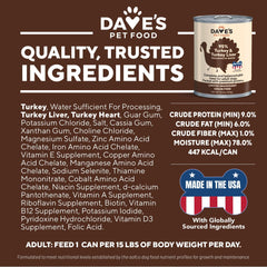 Protéine unique Dave's Pet Food, composition simple et digestion facilitée