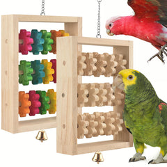 dbness-jouet-perroquet-bois-naturel-et-coloré stimule la curiosité et le jeu quotidien