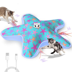 ddxcoo jouet chat interactif bleu violet, stimulation et jeu d’intérieur.