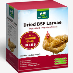 DE AVILA larves noires séchées pour poules, texture croustillante et appétit amélioré