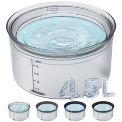 Bol d’eau Decflow 1,2 gallon, grande capacité pour chiens, besoin de remplissages réduits.
