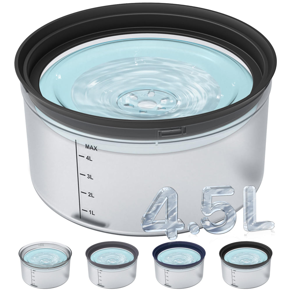 Decflow bol eau chien 4,5 L avec grande capacité et surveillance du niveau d'eau