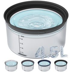Decflow bol eau chien 4,5 L avec grande capacité et surveillance du niveau d'eau
