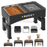 Decflow bol surélevé pour chien avec 4 hauteurs ajustables, pratique pour grandir.