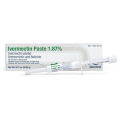 Dechra Ivermectine Pâte dose précise en seringue pour dosage fiable.