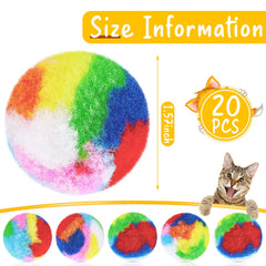 Balles pom-pom Deekin arcenciel 1,6 pouces: couleurs attrayantes et énergie