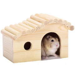 DEFKIYT Hamster Hideout bois forêt, extérieur accueillant pour cacher et se reposer.