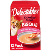 Delectables Bisque Lickable thon crèmeux pour chats.