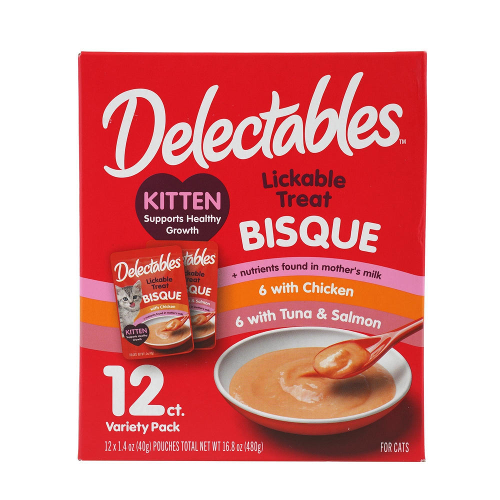 Delectables chaton bisque crèmeuse au thon et saumon, goût irrésistible.