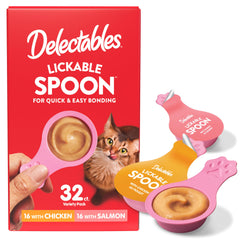 Cuillère à lécher Delectables chat poulet – repas rapide et pratique