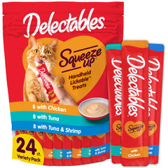 Pack Delectables Squeeze Up: 24 tubes, friandises faciles et sans dégâts.