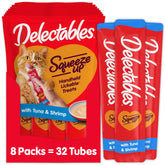Delectables Squeeze Up: lot de 32 tubes pratiques pour un temps de régal interactif avec votre chat.
