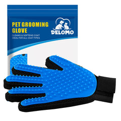 DELOMO Gant extraction-poils chien-chat – réduit les poils et facilite le toilettage.