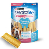 Dentalife chiot mastic dentition emballage refermable pratique pour le rangement.