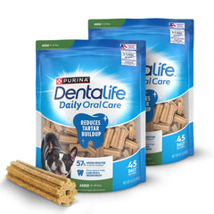 Dentalife emballage refermable montrant le sachet goût poulet