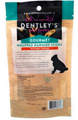 Dentley's Bâtonnets Bruts au Poulet, texture détaillée, favorise le confort dentaire lors des jeux